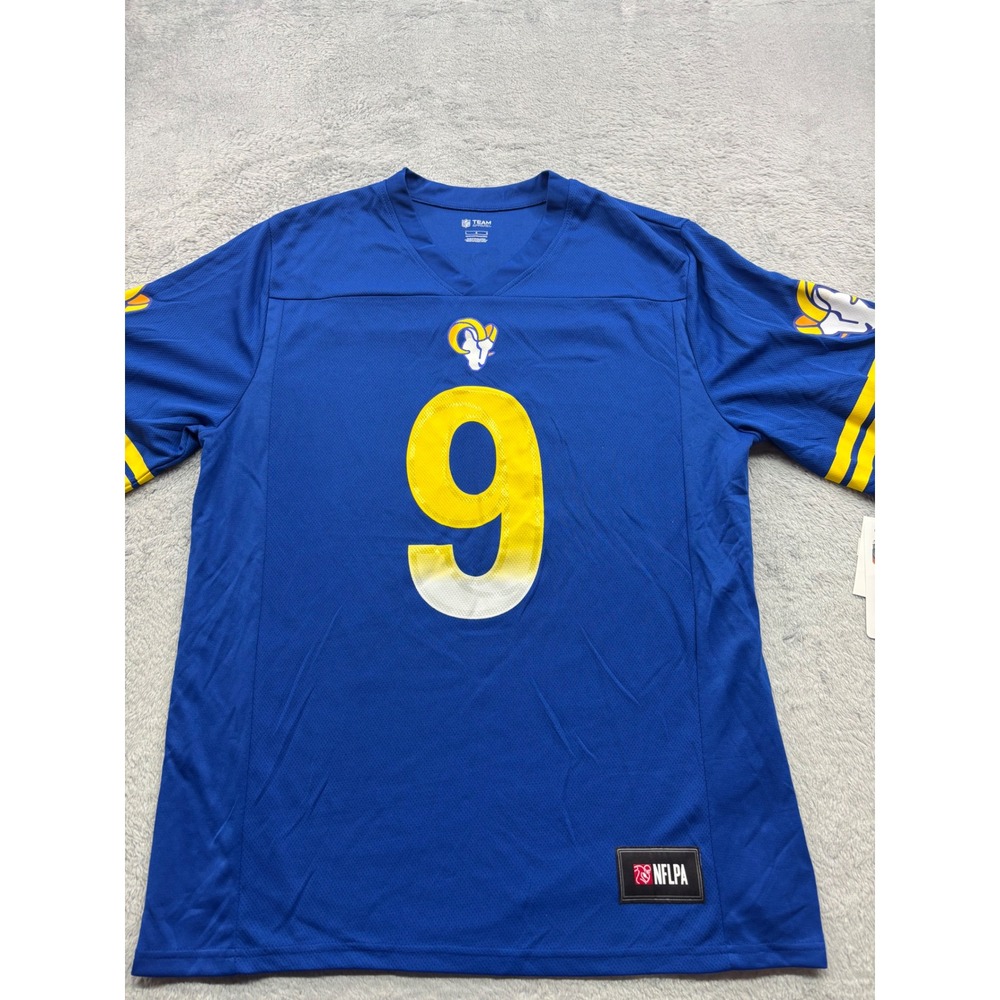 Los Angeles Rams Matthew Stafford 9 NFLPA Jersey Blue Mens Large NEW